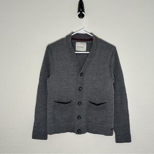 Banana Republic Heritage Wool‎ Blend Grey Cardigan Sweater Grandpacore Preppy M